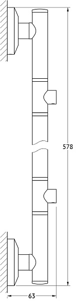 Штанга для 2-х аксессуаров FBS Standard STA 074
