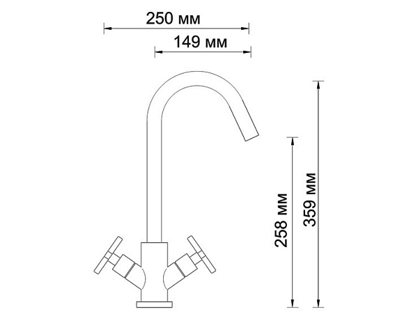 Смеситель для кухни WasserKraft Weser 7847