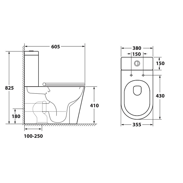 Унитаз компакт напольный OWL Vind Cirkel-G с сиденьем DP микролифт
