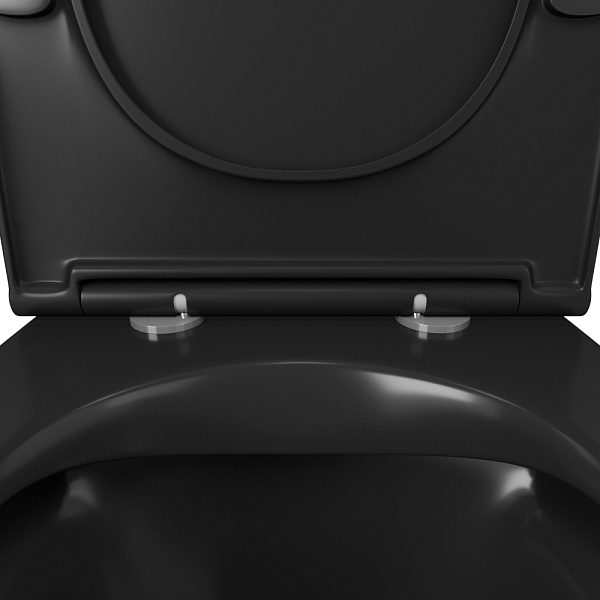 Унитаз подвесной безободковый OWL Vatter Ruta-H Matt Black с сиденьем DP микролифт