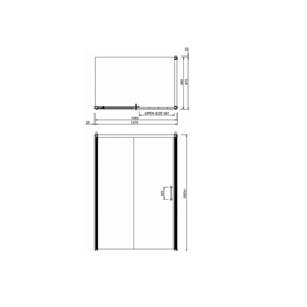 Душевая дверь в нишу Burlington Slider 1400