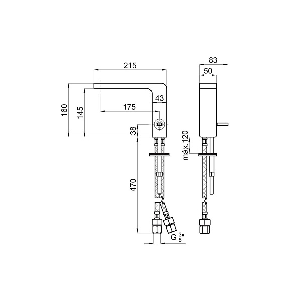 Смеситель для раковины Noken Lounge N199999987