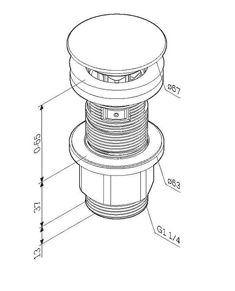 Донный клапан для раковины Am.Pm F070M100