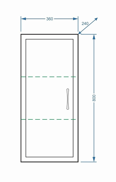 Настенный шкаф Stella "Концепт 36/80" белый