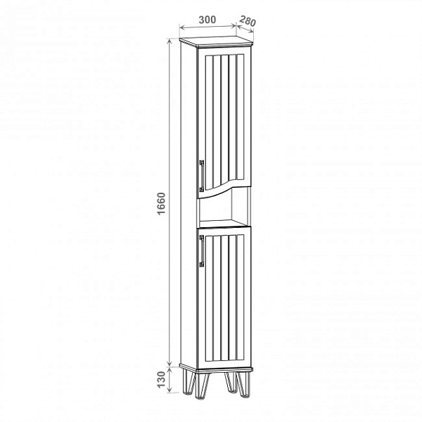 Шкаф-пенал Runo "Марсель 30" R