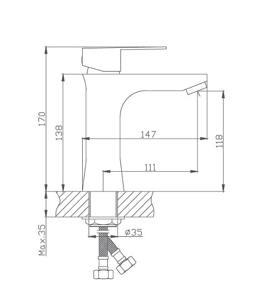 Смеситель для раковины Haiba HB10802