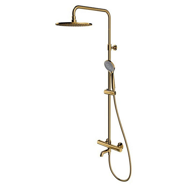 Душевая система со смесителем термостатический Omnires Y Y1234ALGL золото