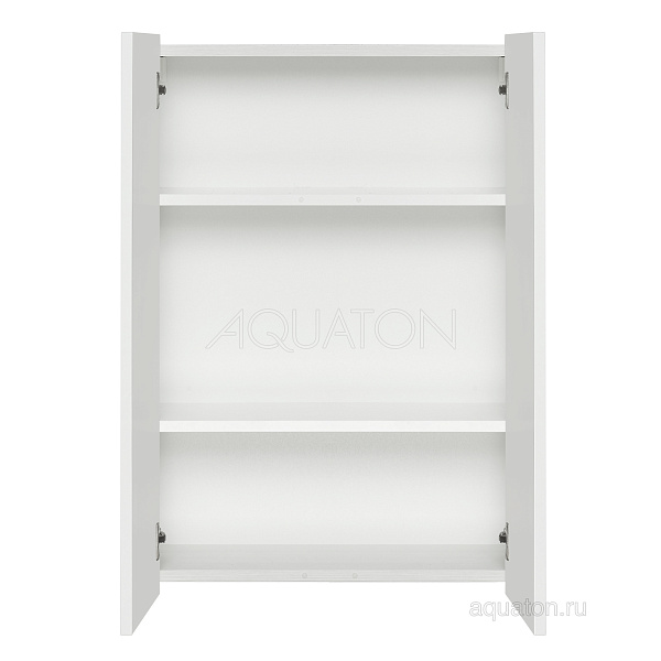 Настенный шкаф двустворчатый Aquaton "Йорк" белый/выбеленное дерево