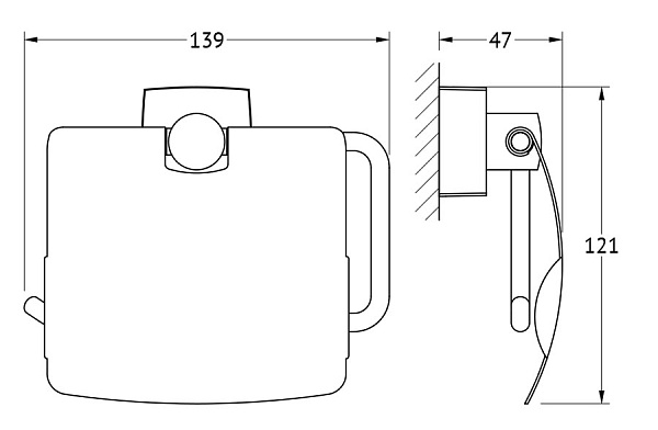 Держатель туалетной бумаги с крышкой FBS Esperado ESP 055