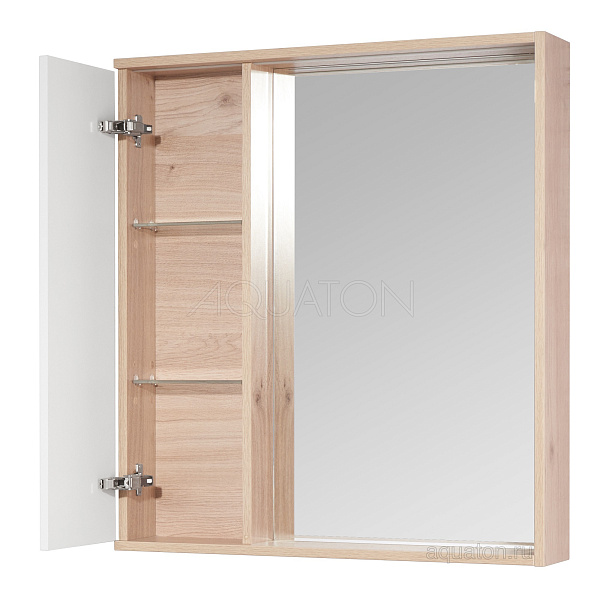 Зеркало-шкаф Aquaton "Бостон 75" дуб эврика