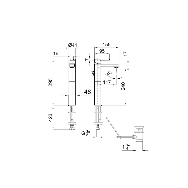 Смеситель для раковины Noken Urban N199999614