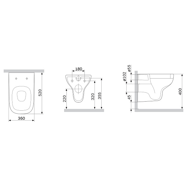 Унитаз подвесной AM.PM Spirit V2.0 FlashClean C701700WH