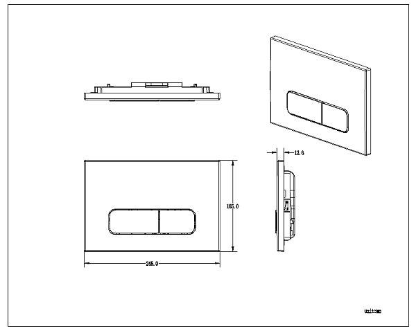 Кнопка смыва AltroBagno Beni aggiuntivi PFP 002IQ