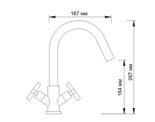 Смеситель для раковины WasserKraft Weser 7803
