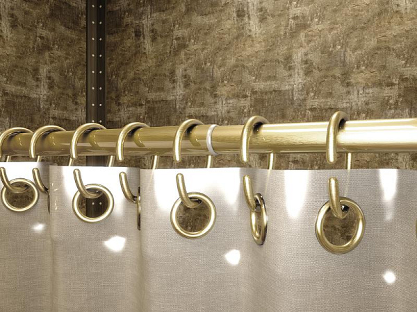 Карниз для ванной комнаты дуговой Elghansa Monterno CR-3-Bronze