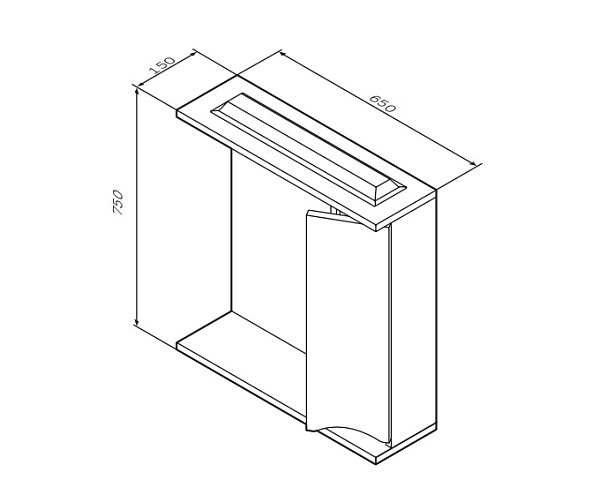Зеркало-шкаф AM.PM Like 65 M80MPR0651WG белый глянец