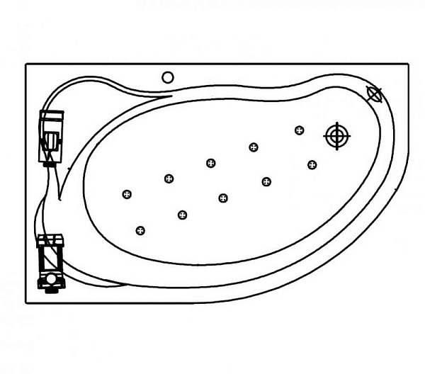 Акриловая ванна Kolpa-San Amadis Air 160х100 QUAT R (правая)