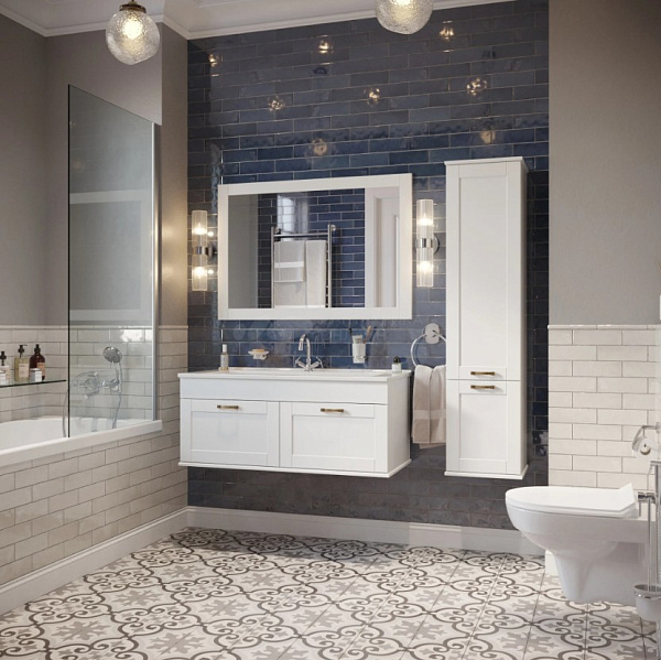 Тумба с раковиной Sanflor Ванесса 105/2 белая