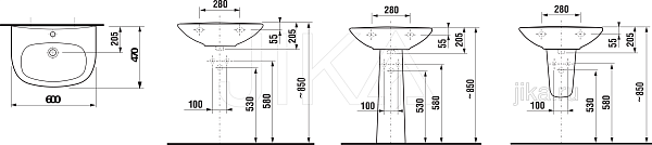 Раковина подвесная Jika Zeta 60