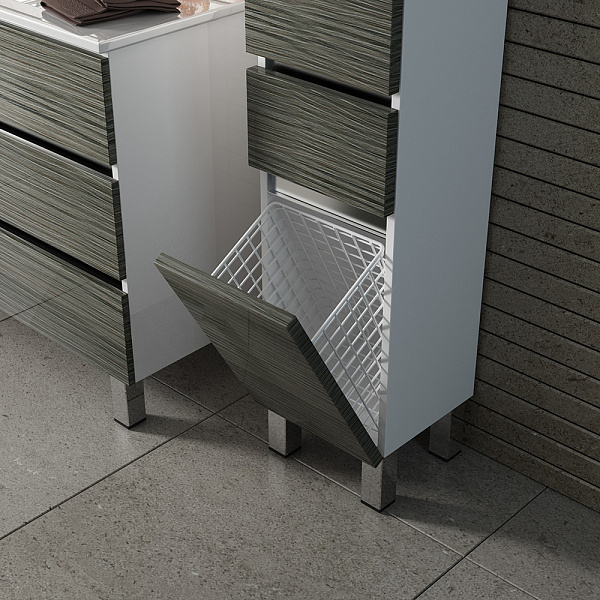 Шкаф-пенал напольный Sanvit Кубэ-3 орех седой темный