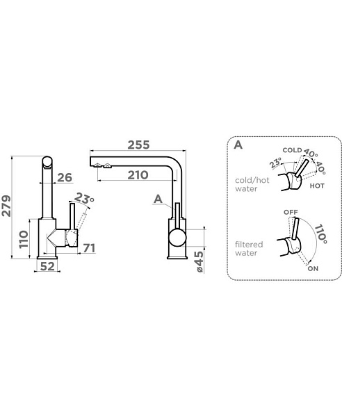 Смеситель для кухни Omoikiri Nakagawa 2 Plus-BN