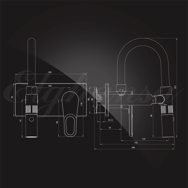Смеситель встраиваемый Elghansa Urban 14Q0191