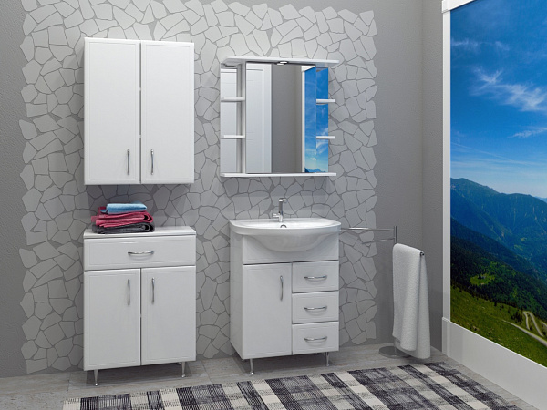 Настенный шкаф Stella "Концепт 60/80" белый