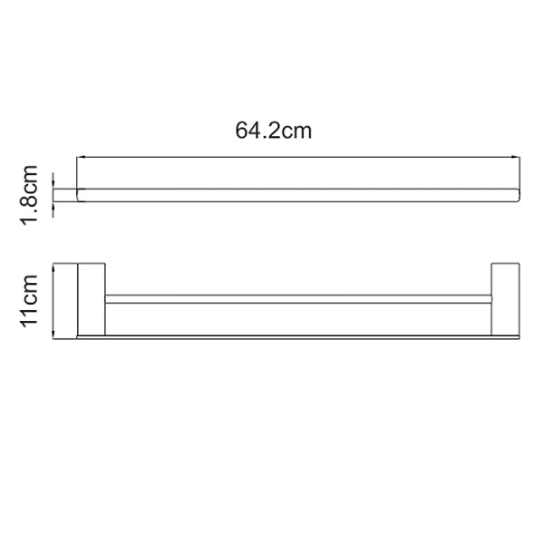 Полотенцедержатель двойной WasserKraft Sauer K-7940