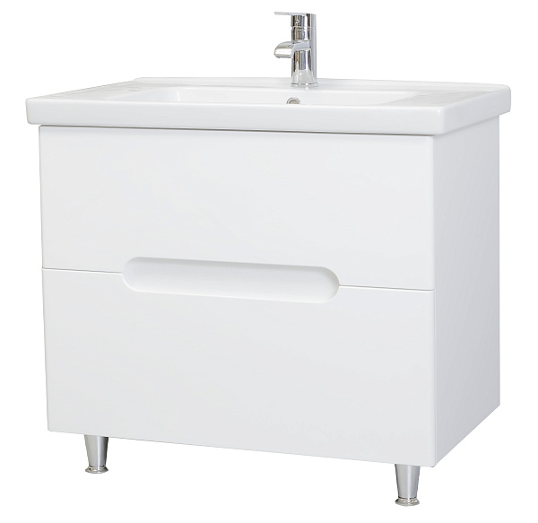 Тумба с раковиной Bellezza "Андрэа 100" белая,бежевая