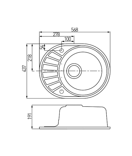 Кухонная мойка Aquaton Чезана 1A711232CS280 кофе