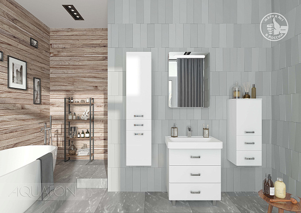 Зеркало-шкаф Aquaton "Америна 60" L белый 