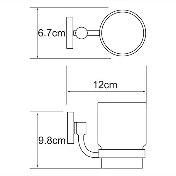 Стакан с держателем WasserKraft Rhein K-6228