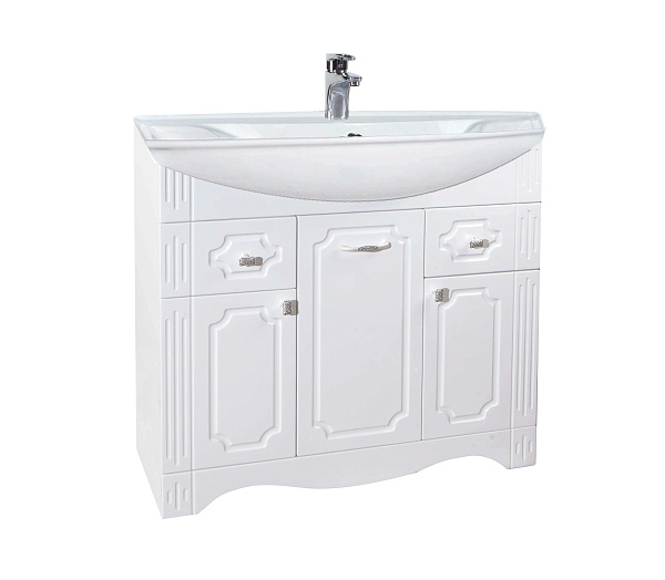 Тумба с раковиной Bellezza "Кантри 85" белая 