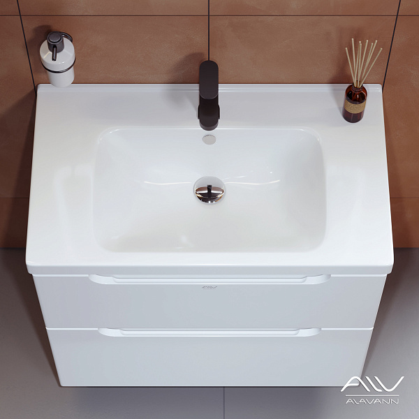 Тумба с раковиной Alavann Berta 80 белая