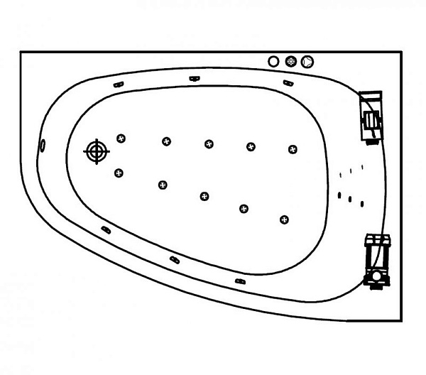 Акриловая ванна Kolpa-San Chad Magic 170х120 L (левая)