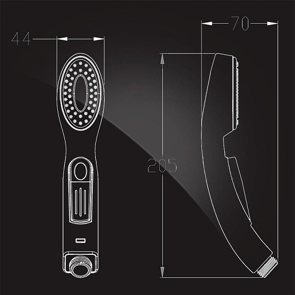 Гигиеническая лейка Elghansa Shower Spray BR-07C-White