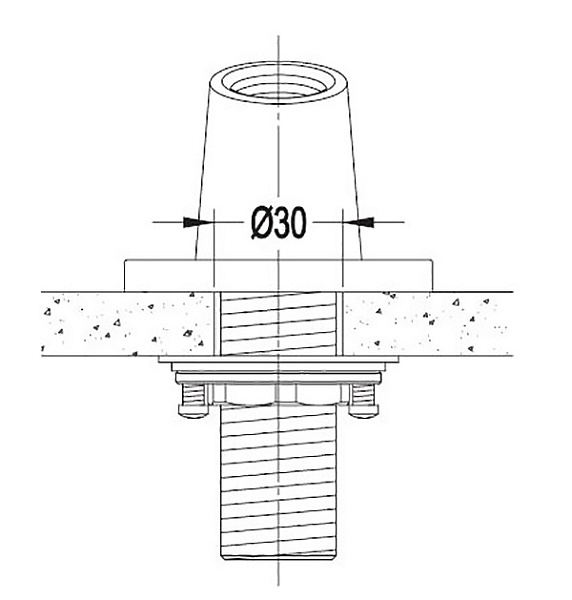 Переходник-держатель душевой лейки для ванны Omnires H14CR хром