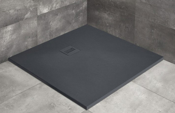 Душевой поддон с решеткой Radaway Kyntos C 90x90, antracite