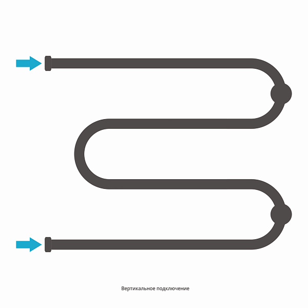 Полотенцесушитель СУНЕРЖА М-образный+ 500х650 +2 полки