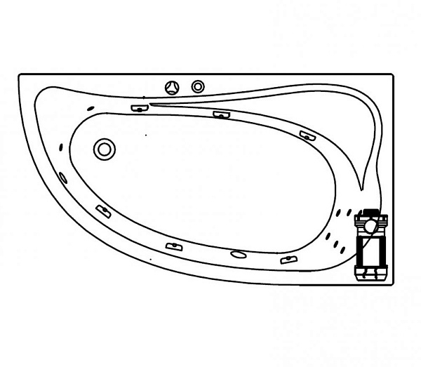 Акриловая ванна Kolpa-San Calando Optima 160х90 L (левая)
