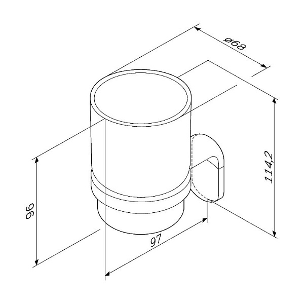 Стакан с держателем AM.PM X-Joy A8434322