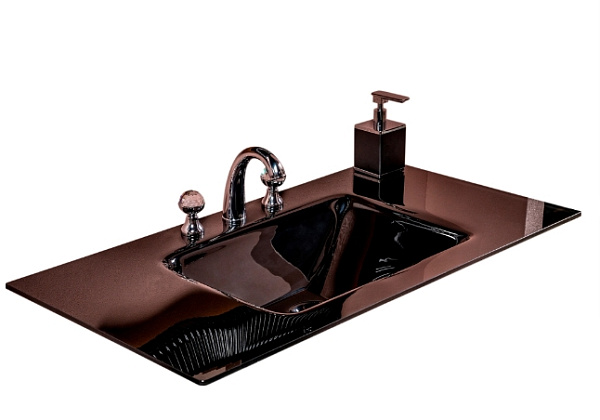 Тумба с раковиной Armadi Art "Monaco 100" черная/хром