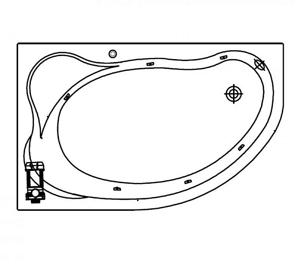 Акриловая ванна Kolpa-San Amadis Standart 160х100 QUAT R (правая)