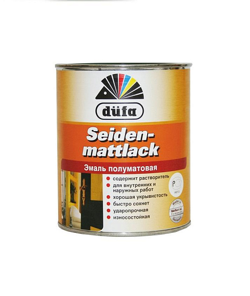 Эмаль Dufa Seidenmattlack универсальная полуматовая белая