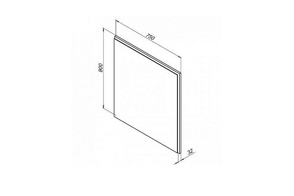 Зеркало Aquanet Nova Lite 75 белый глянец LED