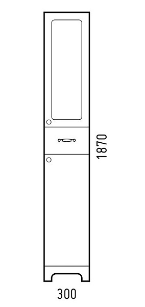 Шкаф-пенал напольный COROZO "Прованс 30" белый