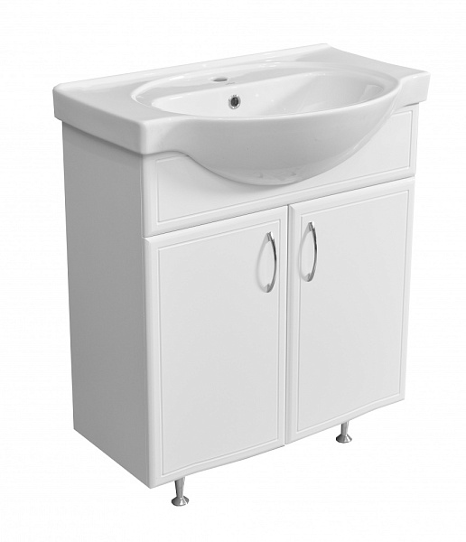 Тумба с раковиной напольная Stella "Концепт 70" белая