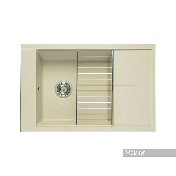 Кухонная мойка Aquaton Делия 78 1A715132DE240 жемчужный