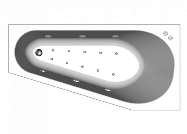 Акриловая ванна Kolpa-San Fidelio Superior 160х80 L (левая)