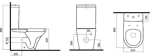 Унитаз-компакт AM.PM Inspire C508607WH